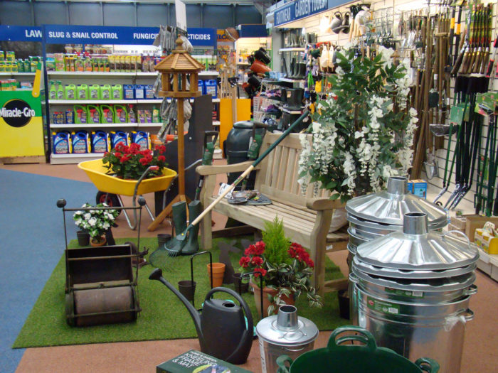 TOOLS AND BENCH DISPLAY Daisy Nook Garden Centre