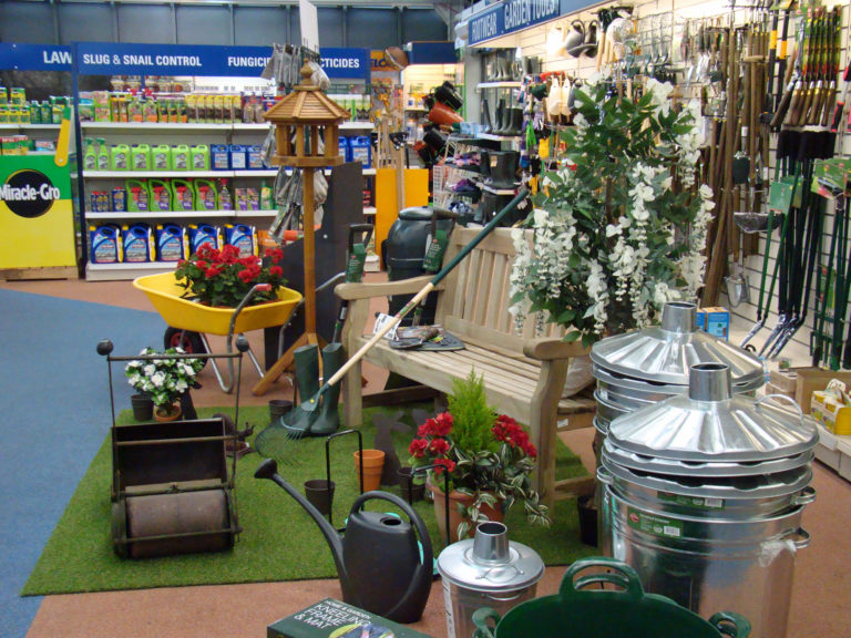 TOOLS AND BENCH DISPLAY Daisy Nook Garden Centre